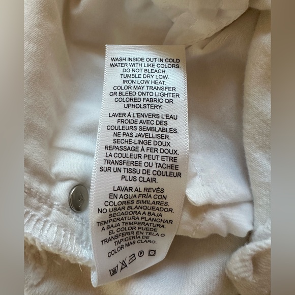 Frame denim white Le Original high-rise straight fit 100% cotton jean size 28 - Picture 10 of 12